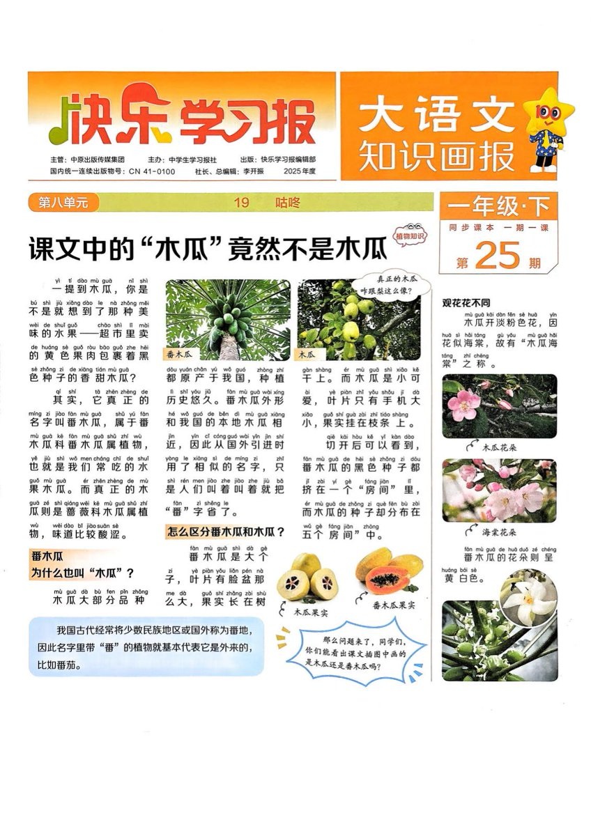 1-6年级《大语文知识画报》（2025年1-26期） 第 2 张