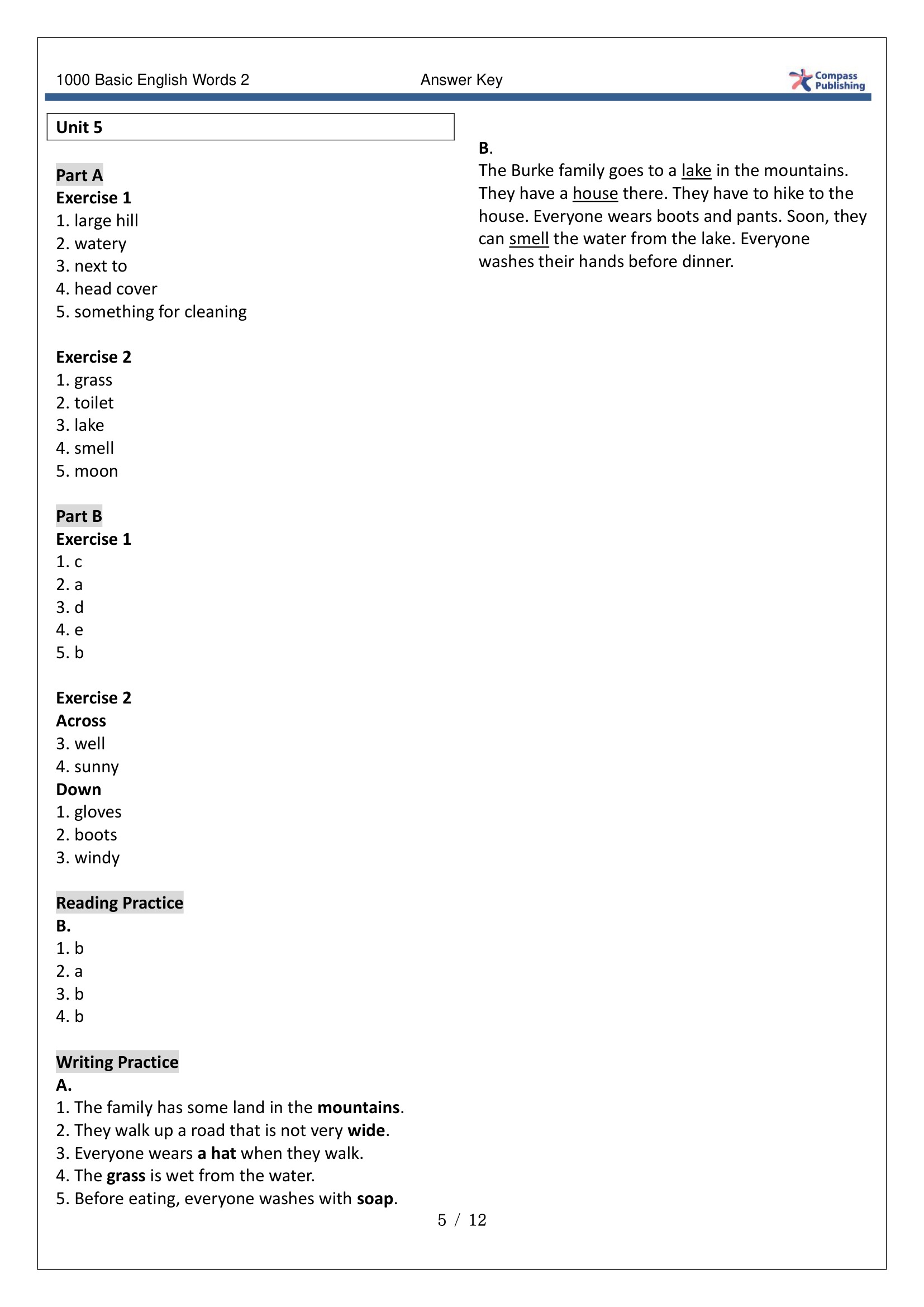 1000 Basic English Words 1000词原版课本和答案 第 2 张